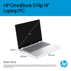 Hp OmniBook 5 Flip 14-fp0007na laptop — bottom chassis