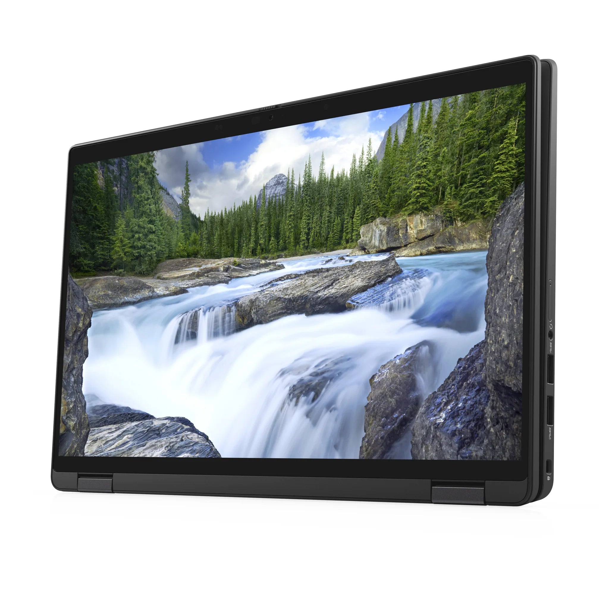 Dell Latitude 7410 laptop — open lid view