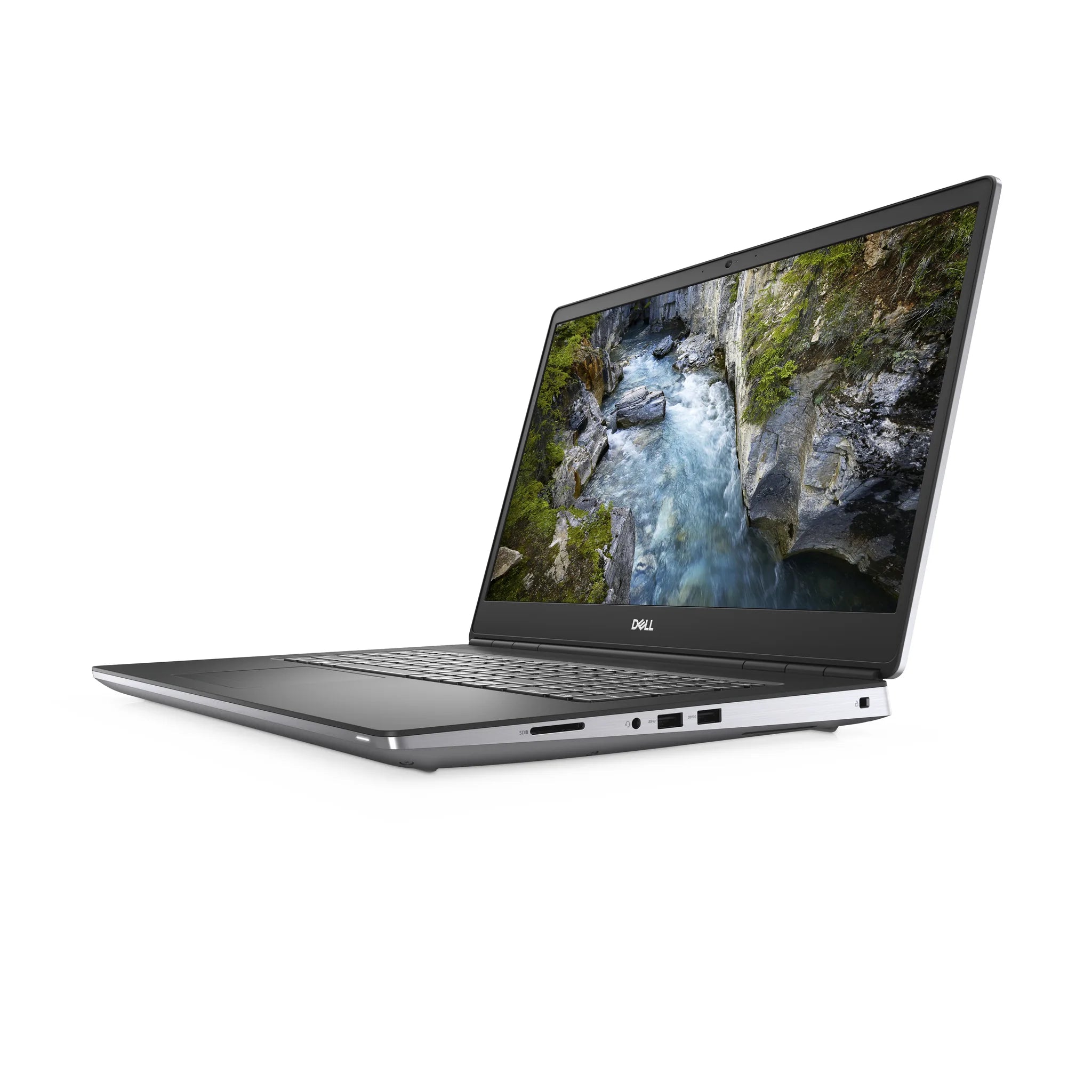 Dell Precision 7750 laptop — side view