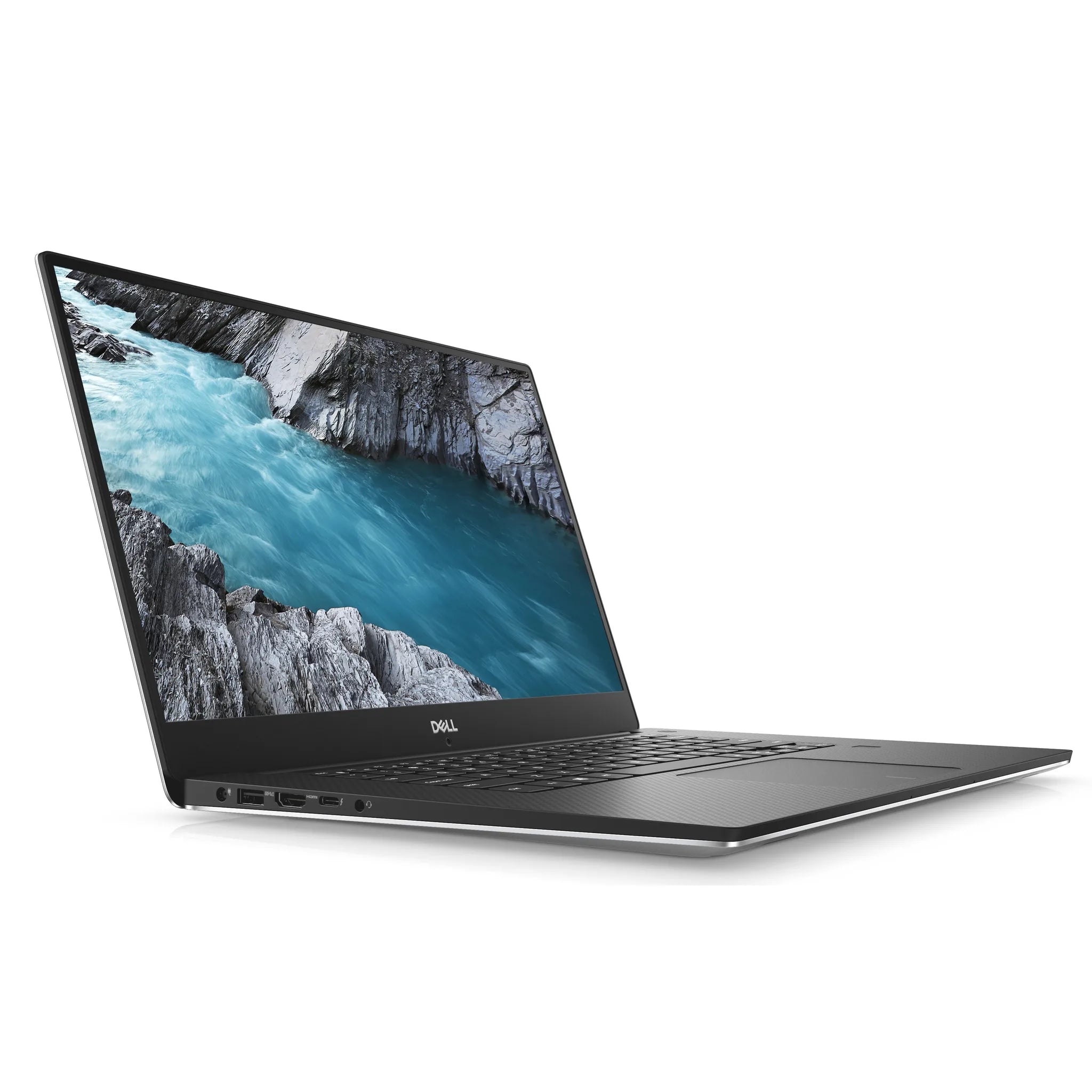 Dell XPS 9570 laptop — keyboard and trackpad
