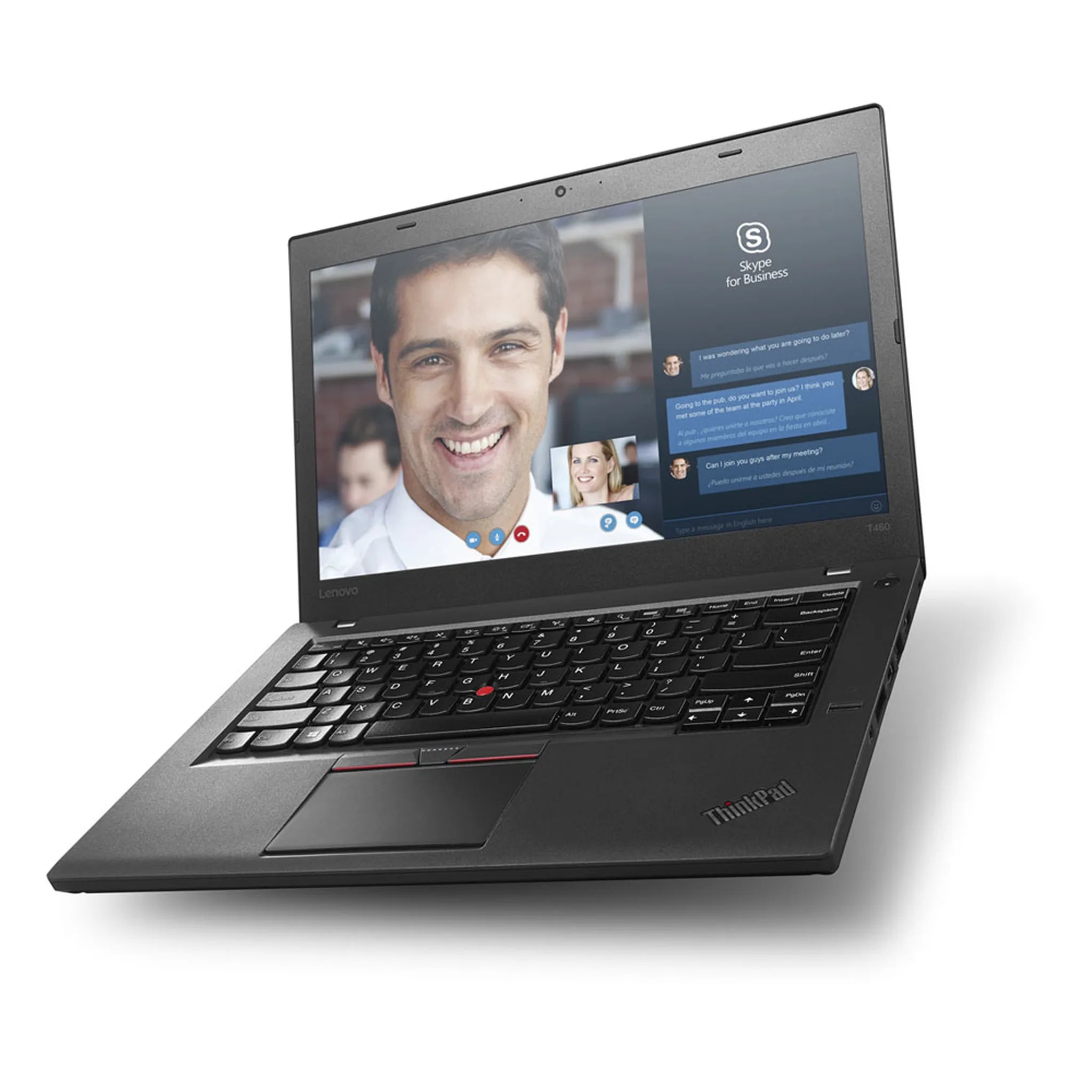 Lenovo T460 laptop — side view