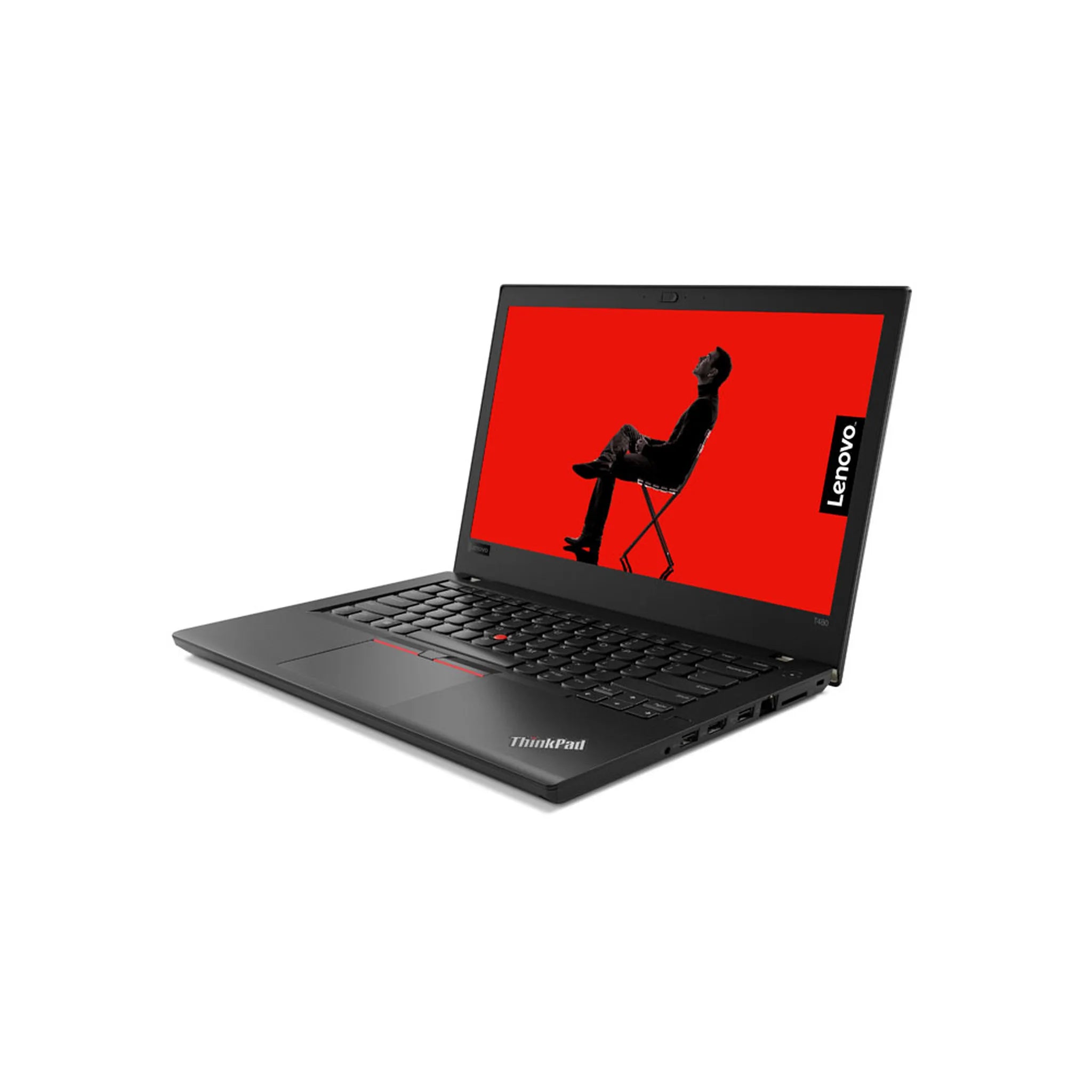 Lenovo T480 laptop — display screen
