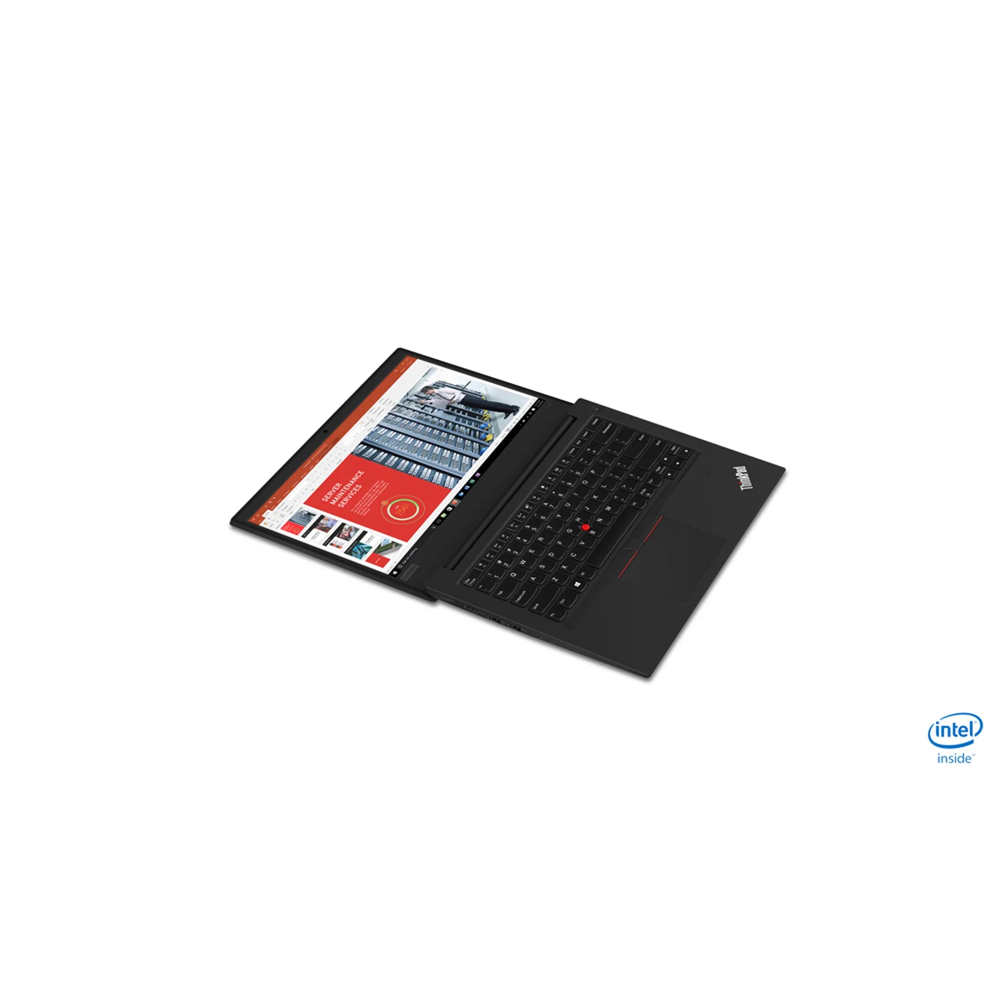 Lenovo ThinkPad E490 laptop — keyboard and trackpad